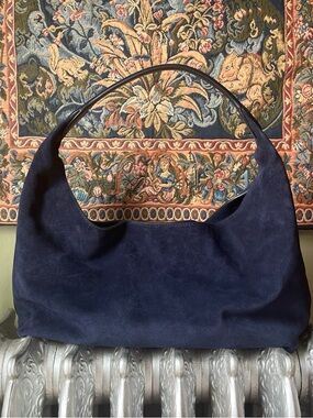 Madewell Mylie Navy Suede Bag NWT